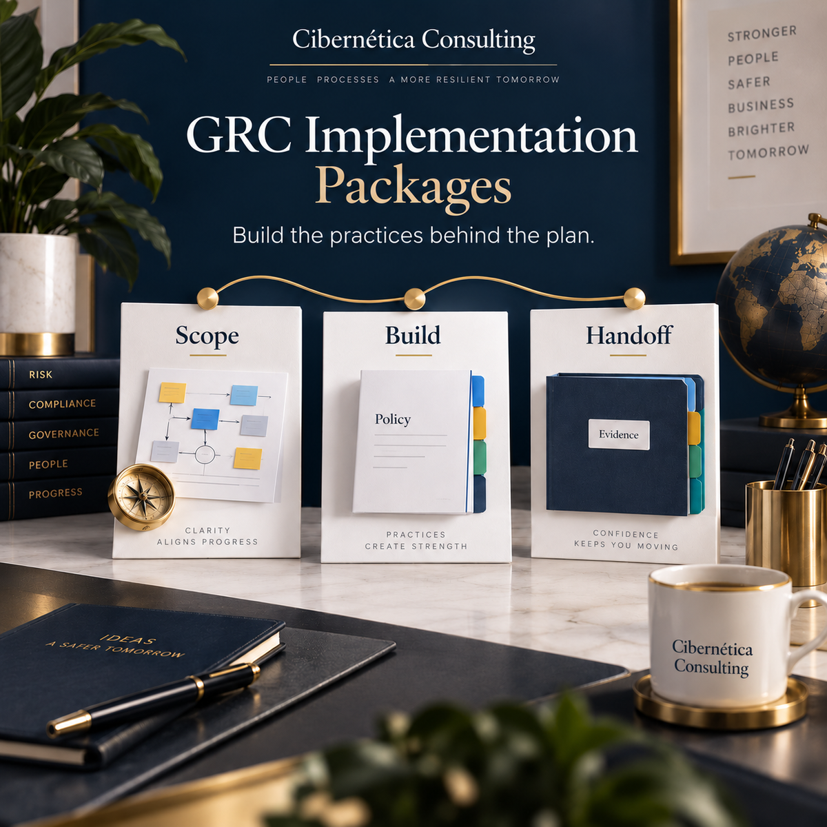 GRC Foundation Setup — Connect your security baseline, key risks, and first priorities into one plan.